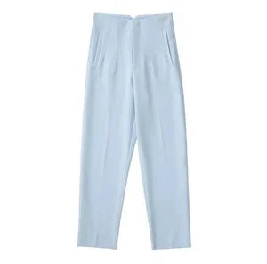 Tailored Slim High-Waist Trousers