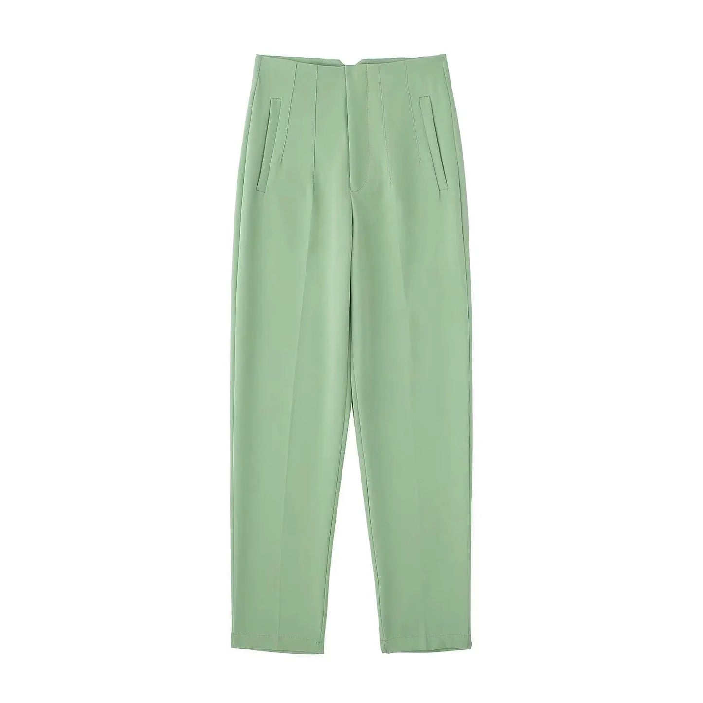 Tailored Slim High-Waist Trousers