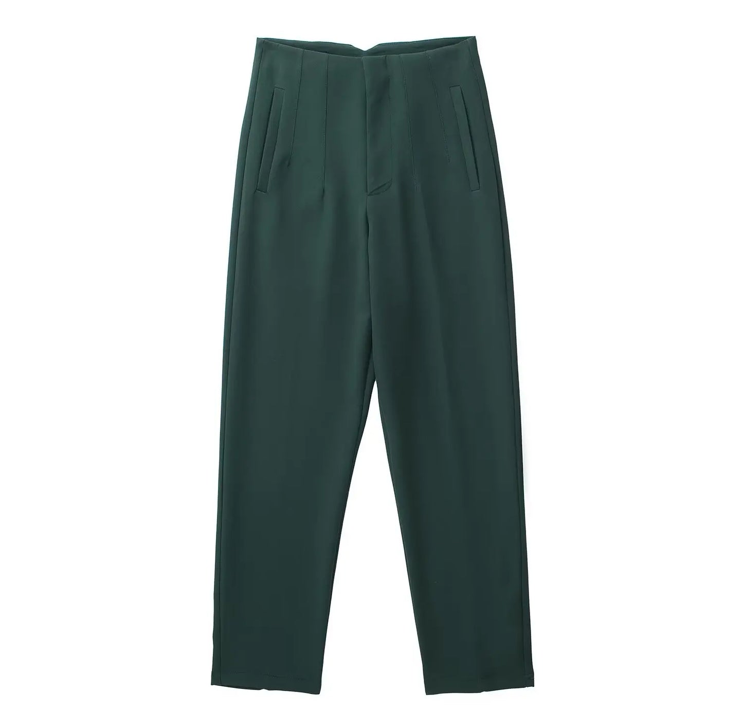 Tailored Slim High-Waist Trousers