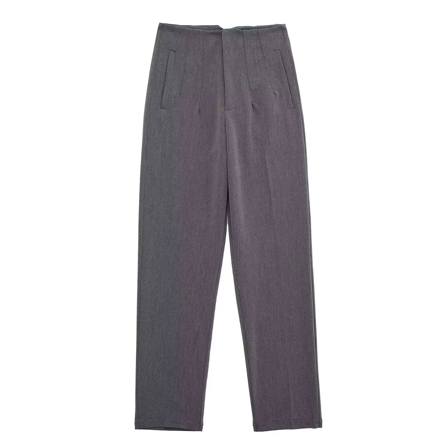 Tailored Slim High-Waist Trousers