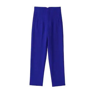 Tailored Slim High-Waist Trousers