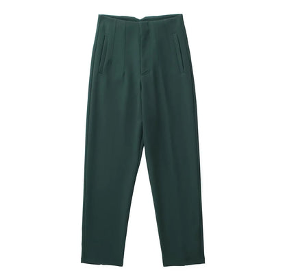 Tailored Slim High-Waist Trousers