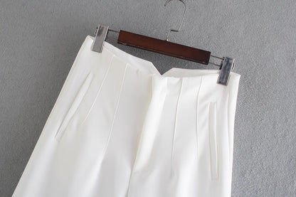 Tailored Slim High-Waist Trousers